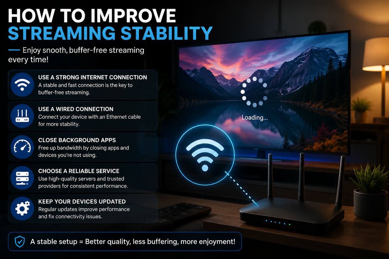 How to Improve Streaming Stability – Tips to Reduce Buffering and Enjoy Smooth, Reliable Streaming.