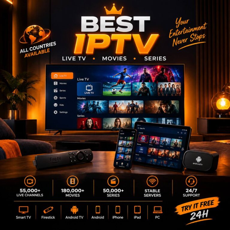 Best IPTV 2026 with live TV, movies, series and multi-device streaming.