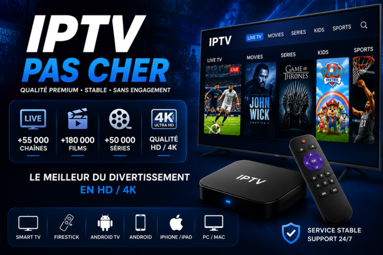 Meilleure application IPTV : interface de streaming avec chaînes TV en direct, films, séries et compatibilité Smart TV, Firestick, Android, iPhone et PC