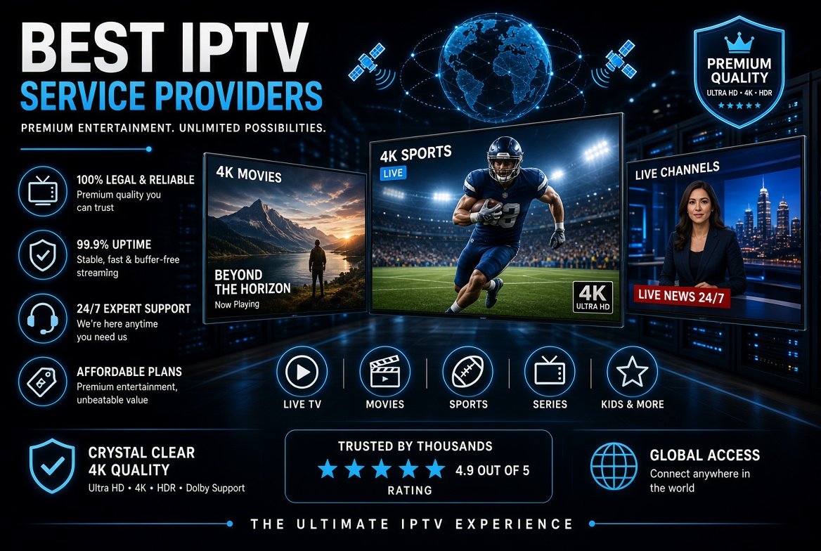 Best IPTV providers offering 4K live sports, movies & channels with premium quality