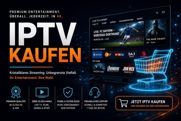 IPTV kaufen – Premium 4K Streaming mit Live Sport, Filmen & Serien auf Smart TV